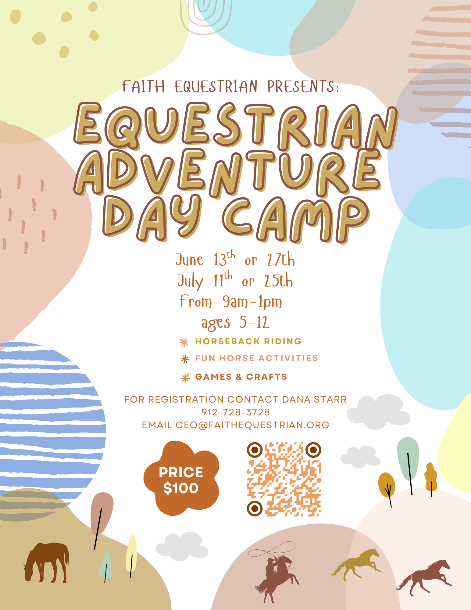 Equestrian Adventure Day Camp 2025 Flyer